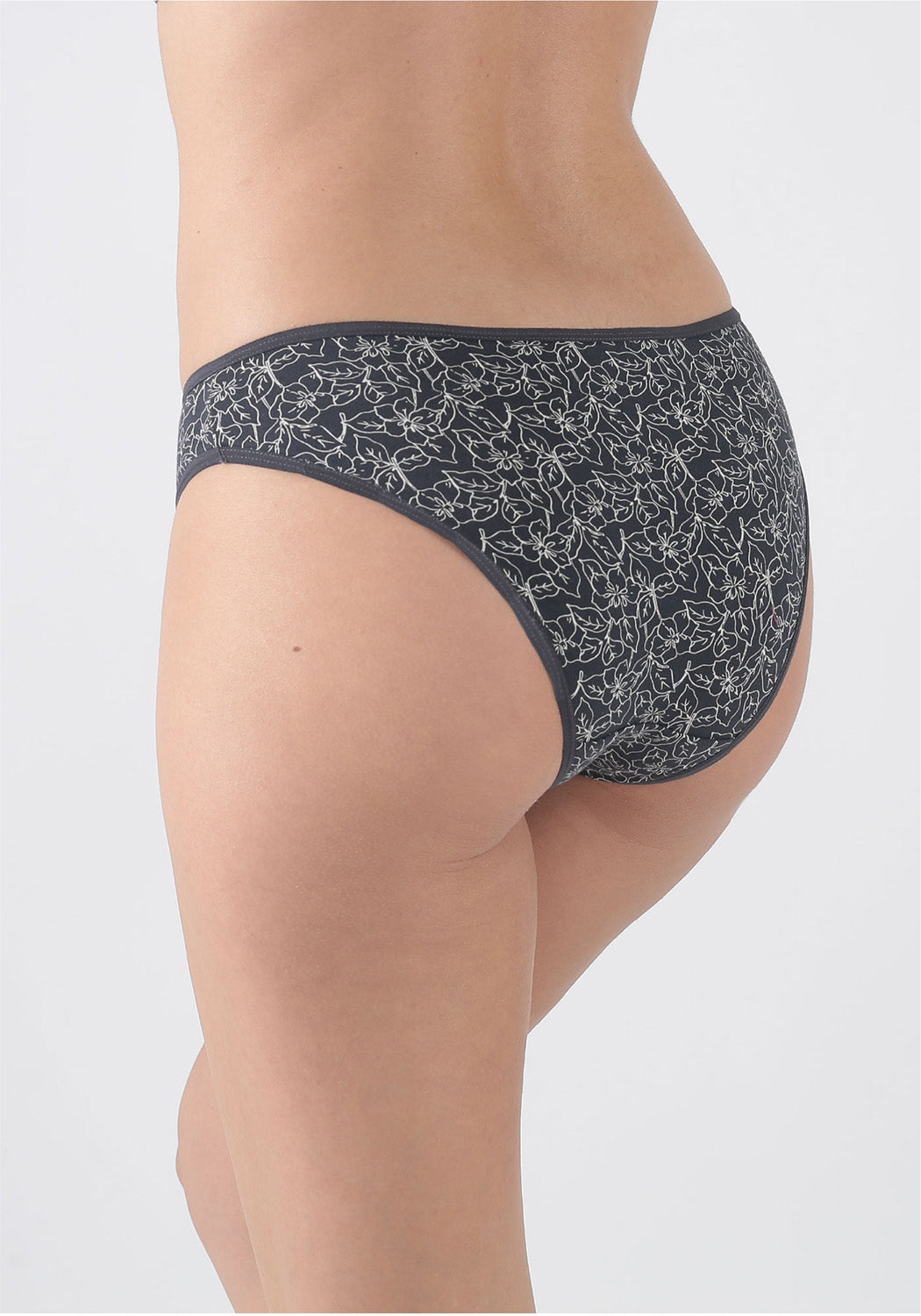 TRIPACK BIKINI ALGODÓN GRIS MUJER