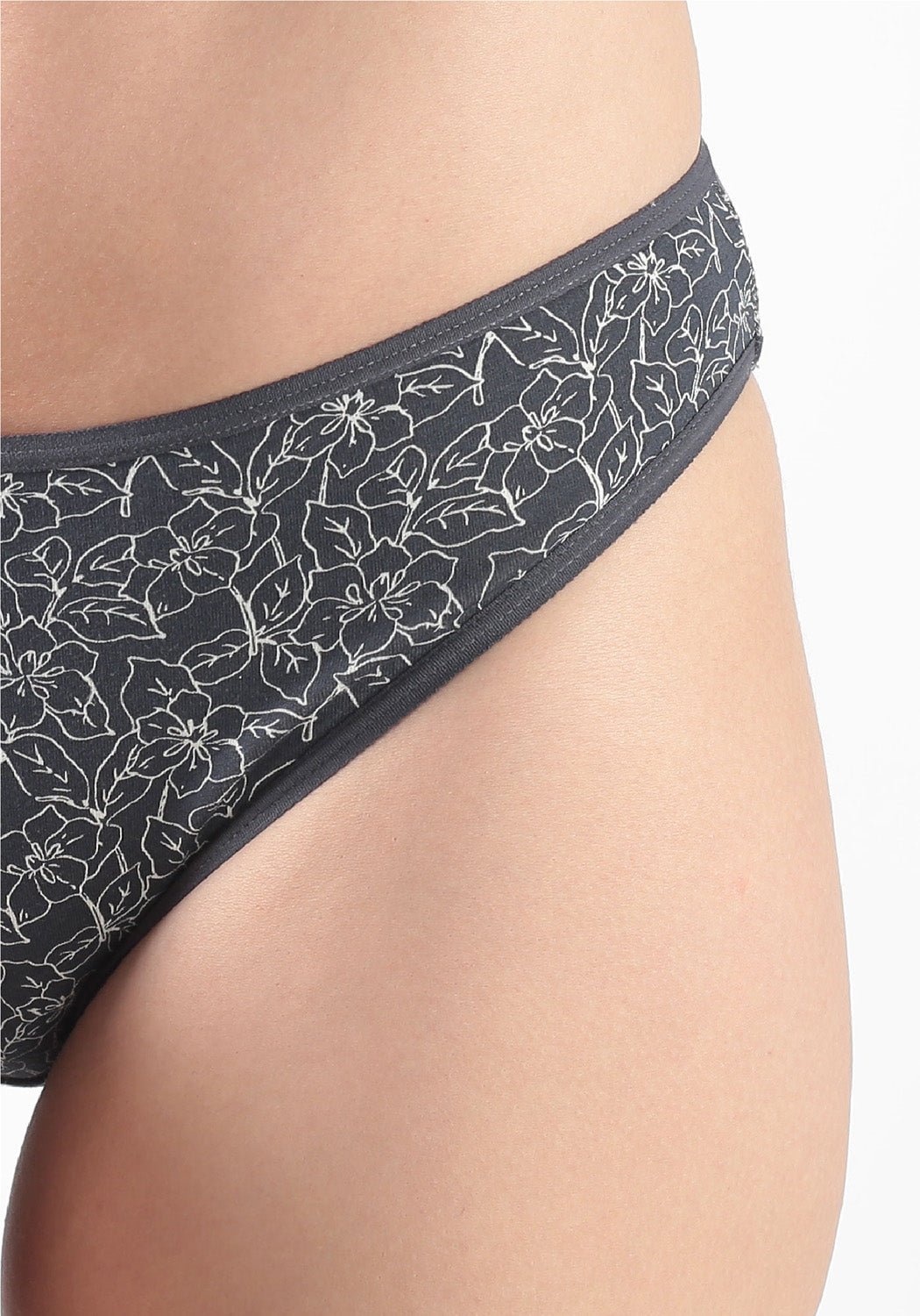 TRIPACK BIKINI ALGODÓN GRIS MUJER