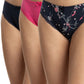 TRIPACK BIKINI DE ALGODÓN AZUL MARINO DE MUJER