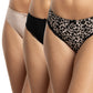 TRIPACK BIKINI DE ALGODÓN NEGRO DE MUJER