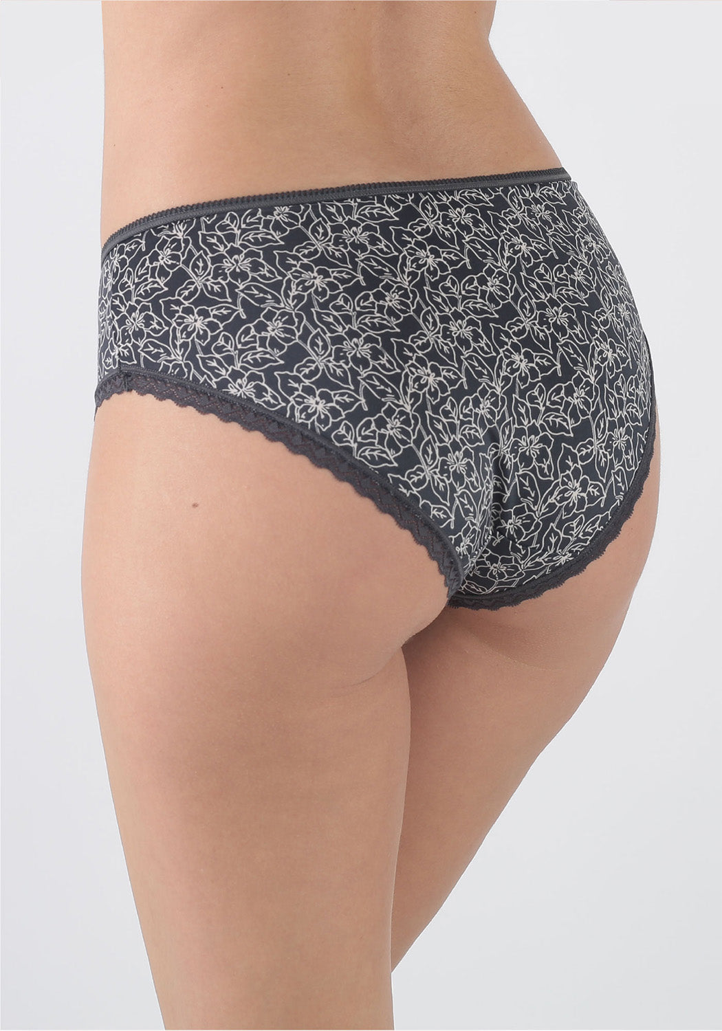 TRIPACK PANTALETA MICROFIBRA GRIS MUJER