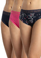 TRIPACK PANTALETA DE ALGODÓN AZUL MARINO DE MUJER