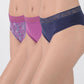 TRIPACK PANTALETA ALGODÓN MORADO MUJER