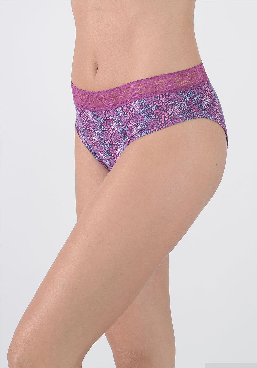 TRIPACK PANTALETA ALGODÓN MORADO MUJER