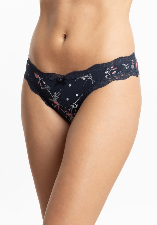 TRIPACK CULOTTE DE ALGODÓN AZUL MARINO DE MUJER