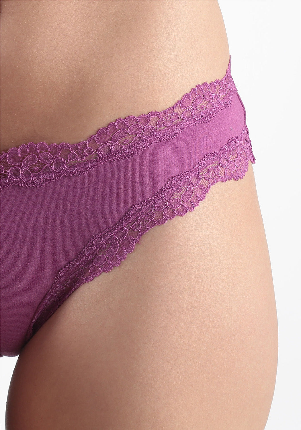 TRIPACK CULOTTE ALGODÓN MORADO MUJER