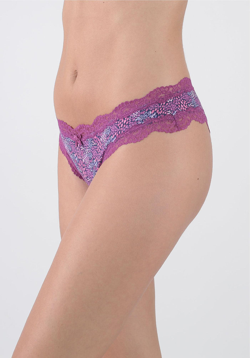TRIPACK CULOTTE ALGODÓN MORADO MUJER