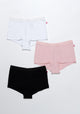 TRIPACK PANTALETA DE ALGODÓN ROSADO TEENS MUJER