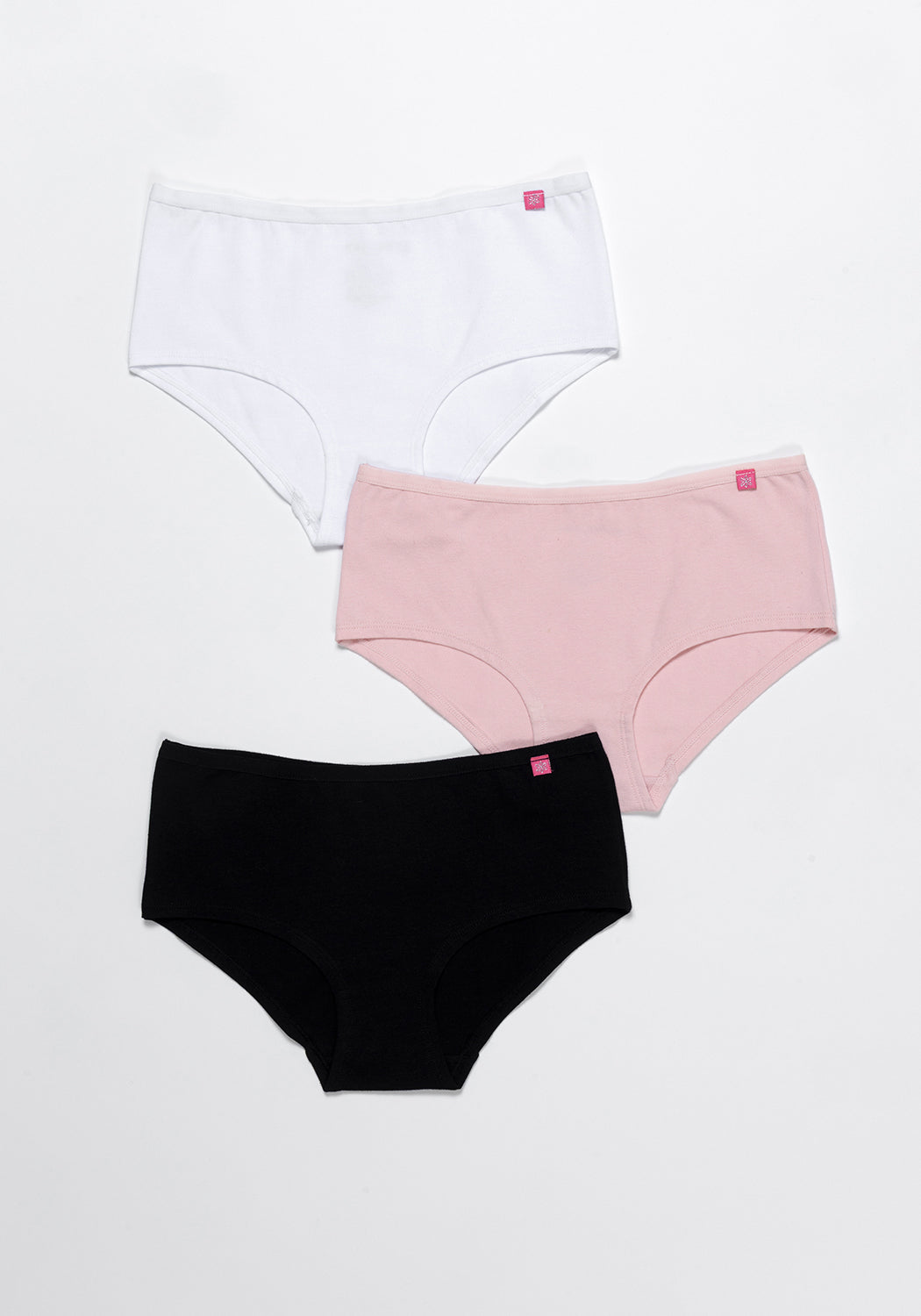 TRIPACK PANTALETA ALGODÓN ROSADO DE TEENS MUJER