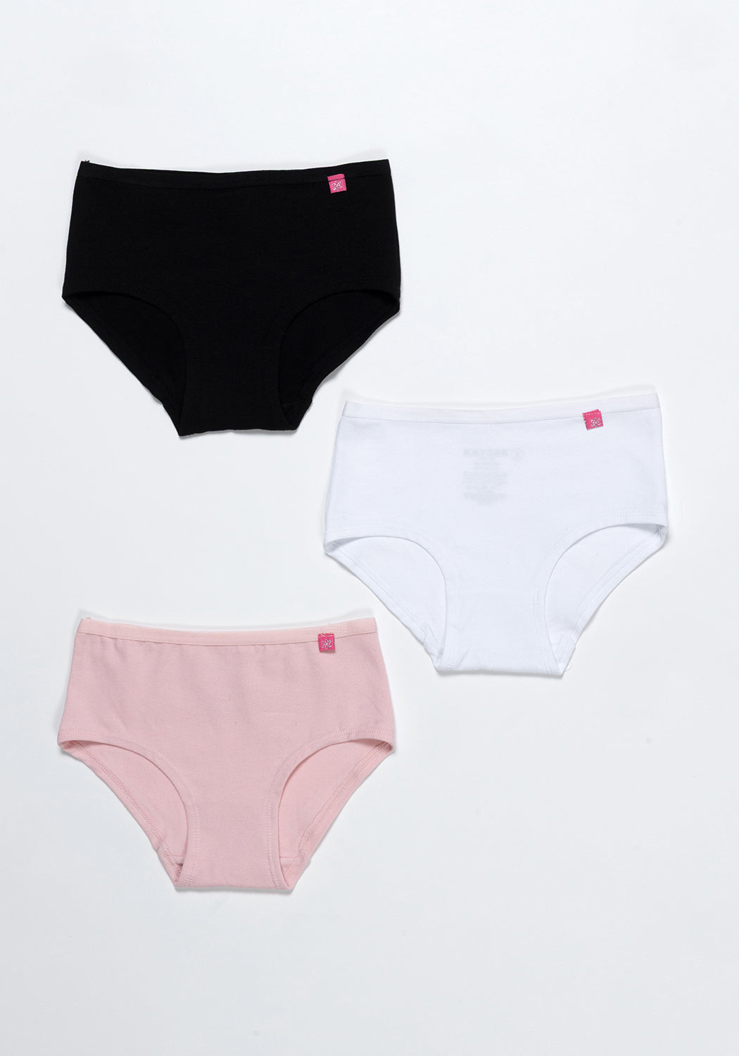 TRIPACK PANTALETA DE ALGODÓN ROSADO DE KIDS MUJER