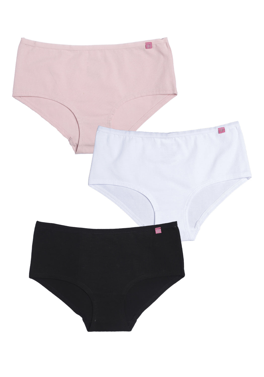 TRIPACK PANTALETA ALGODON ROSADO KIDS MUJER