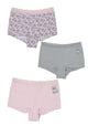 TRIPACK BOXER ALGODON ROSADO TEENS MUJER