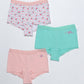 TRIPACK PANTALETA DE ALGODÓN ROSADO DE TEENS MUJER