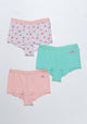 TRIPACK PANTALETA DE ALGODÓN ROSADO DE TEENS MUJER