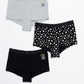 TRIPACK PANTALETA DE ALGODÓN NEGRO DE TEENS MUJER