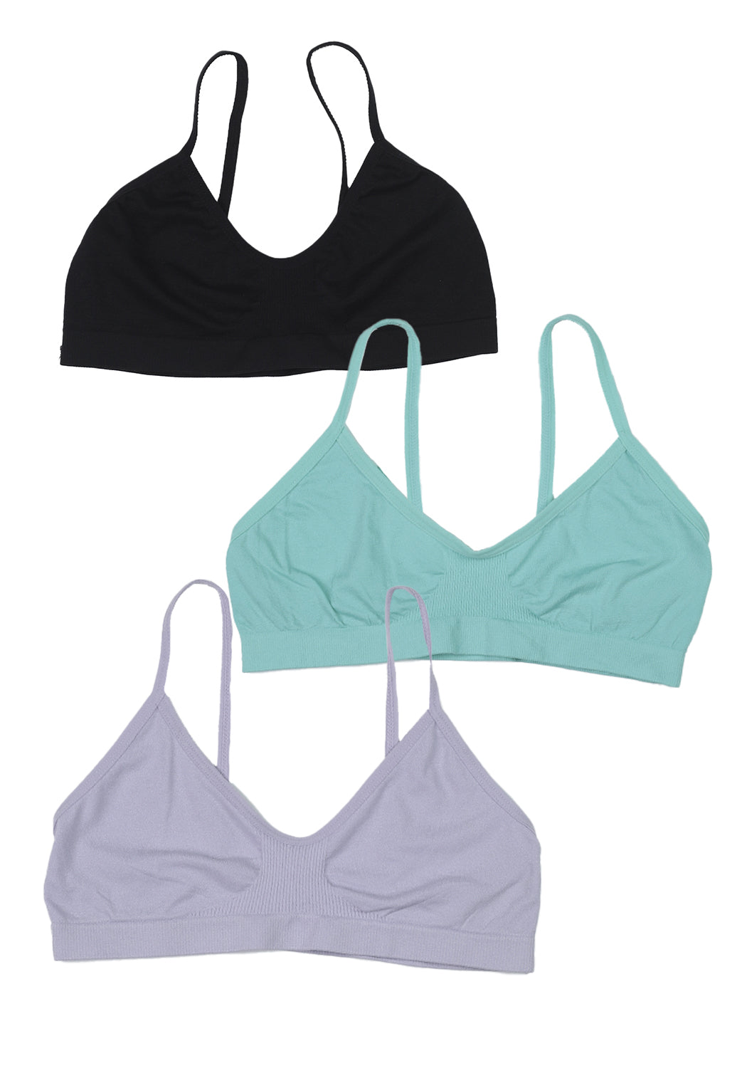 TRIPACK PETO SIN COSTURA NEGRO TEENS MUJER