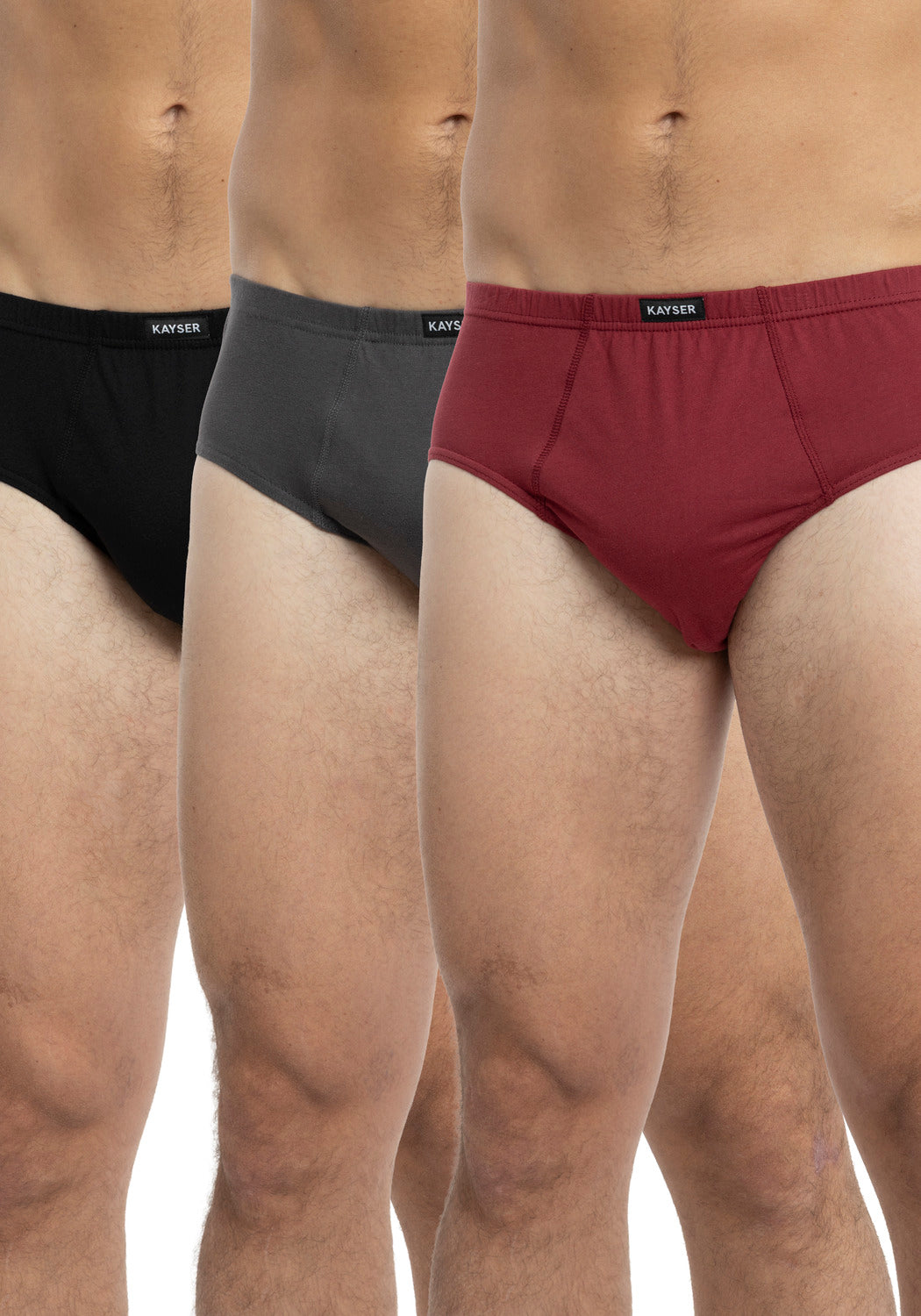 TRIPACK SLIP MAXI DE ALGODÓN BURDEO DE HOMBRE