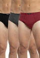 TRIPACK SLIP MAXI DE ALGODÓN BURDEO DE HOMBRE
