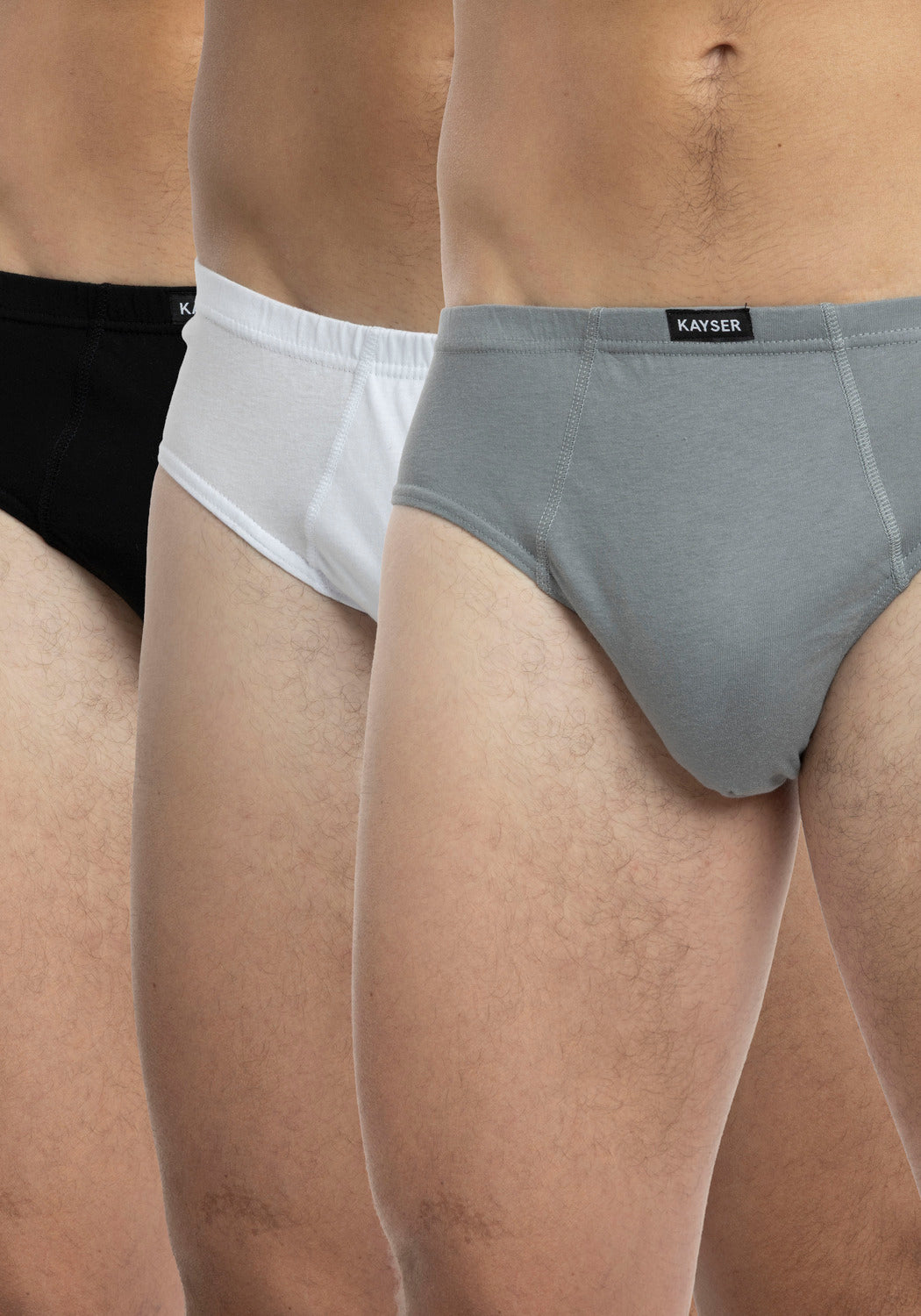 TRIPACK SLIP MAXI DE ALGODÓN GRIS DE HOMBRE