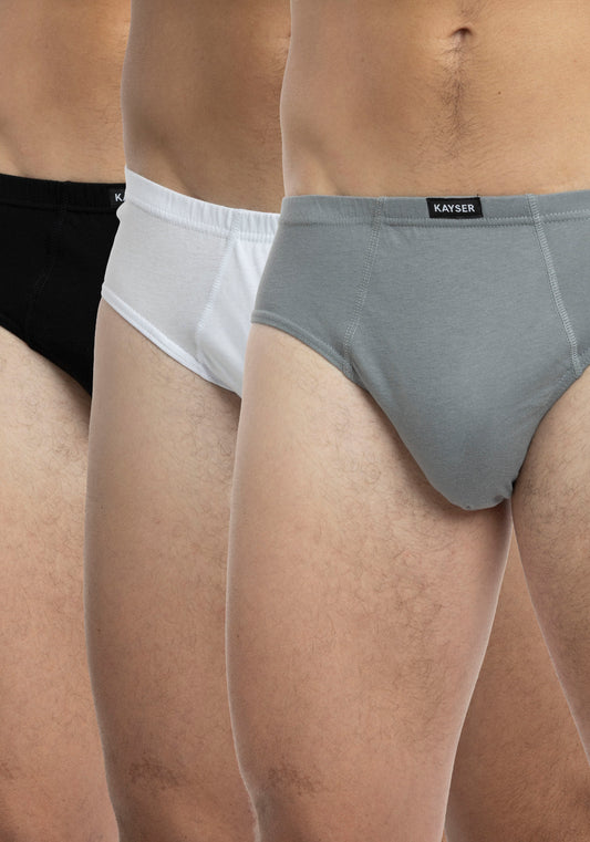 TRIPACK SLIP MAXI DE ALGODÓN GRIS DE HOMBRE