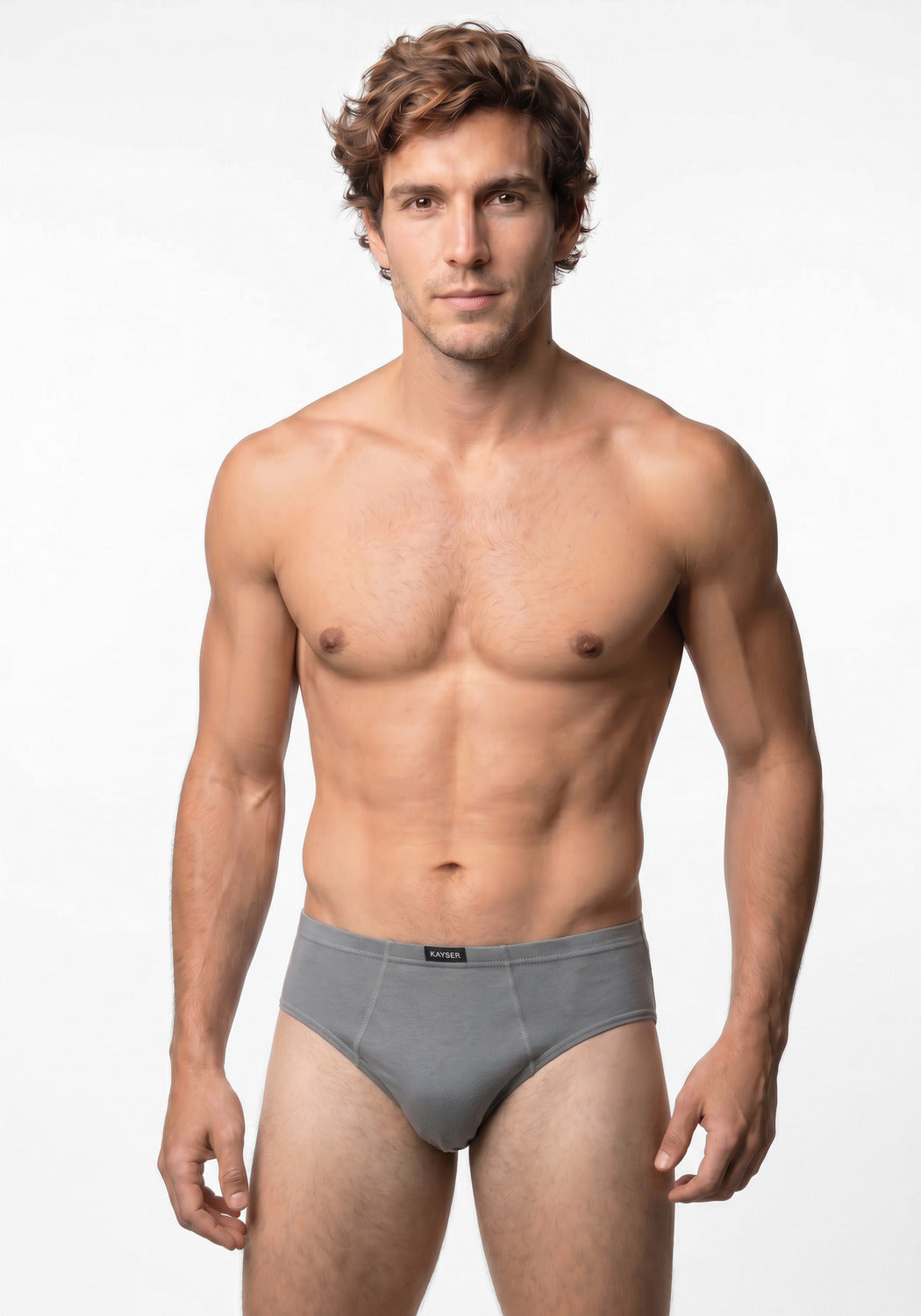 TRIPACK SLIP MAXI DE ALGODÓN GRIS DE HOMBRE
