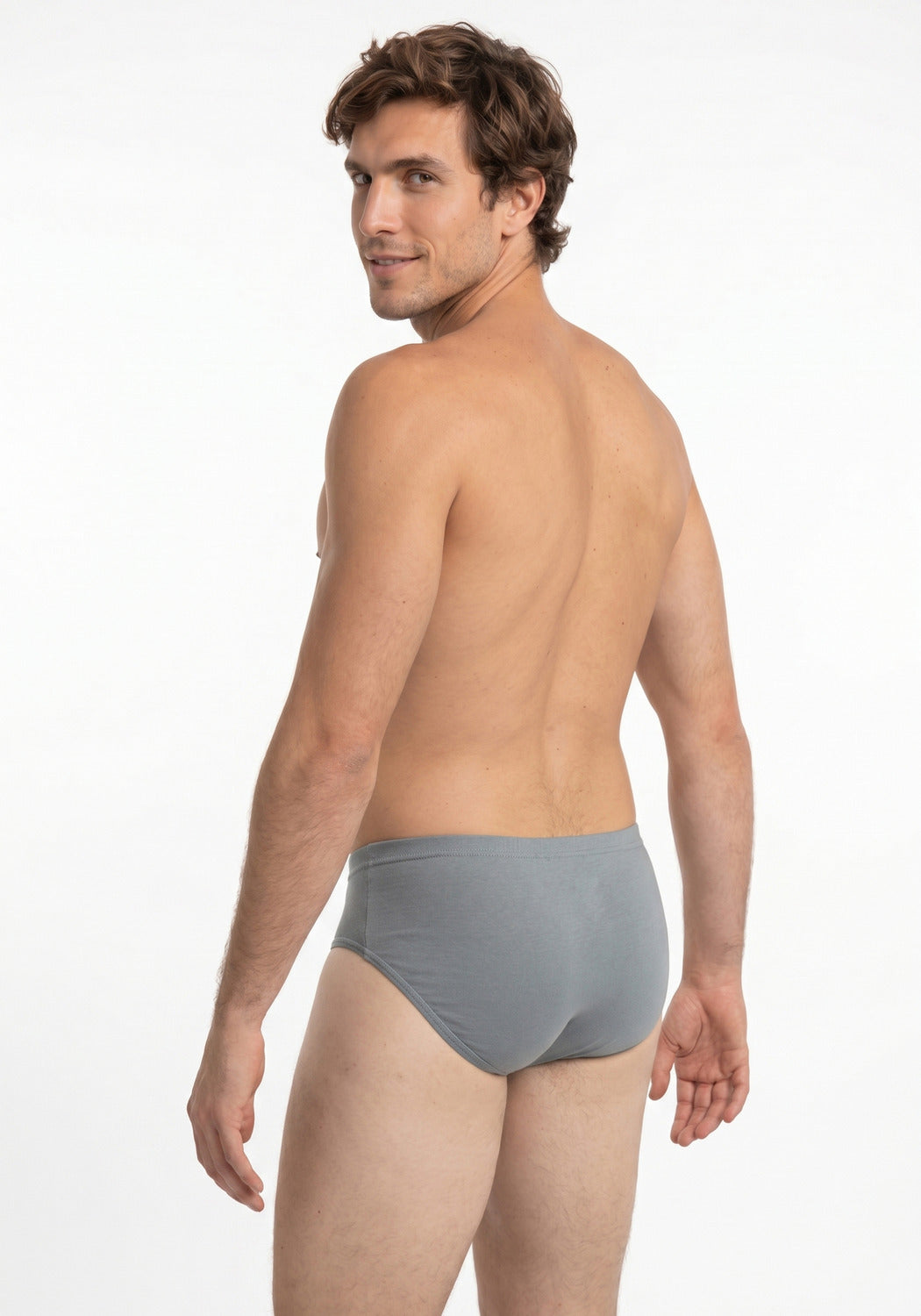 TRIPACK SLIP MAXI DE ALGODÓN GRIS DE HOMBRE