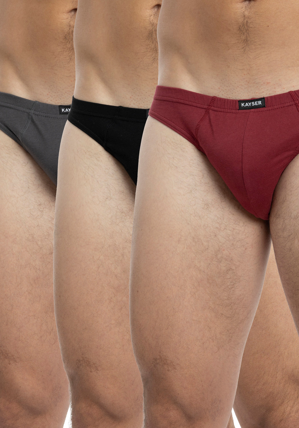 TRIPACK SLIP MIDI DE ALGODÓN BURDEO DE HOMBRE