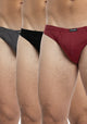 TRIPACK SLIP MIDI DE ALGODÓN BURDEO DE HOMBRE