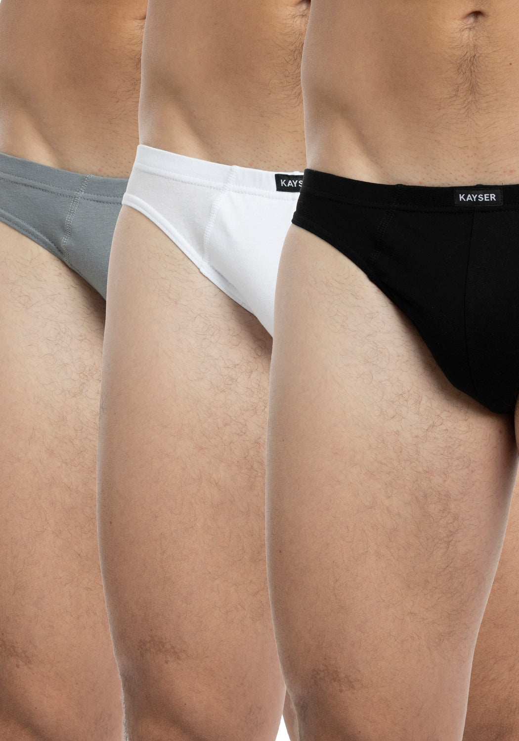 TRIPACK SLIP MIDI DE ALGODÓN GRIS DE HOMBRE