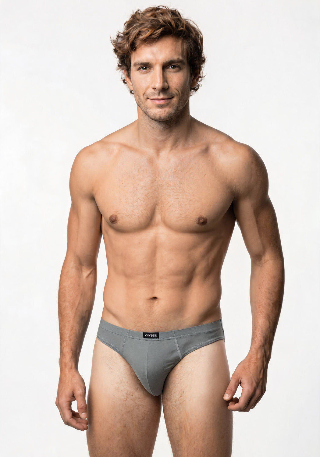 TRIPACK SLIP MIDI DE ALGODÓN GRIS DE HOMBRE