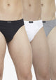 TRIPACK SLIP ALGODON CLÁSICO GRIS HOMBRE