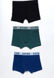 TRIPACK BÓXER CORTO DE ALGODÓN NEGRO TEENS HOMBRE