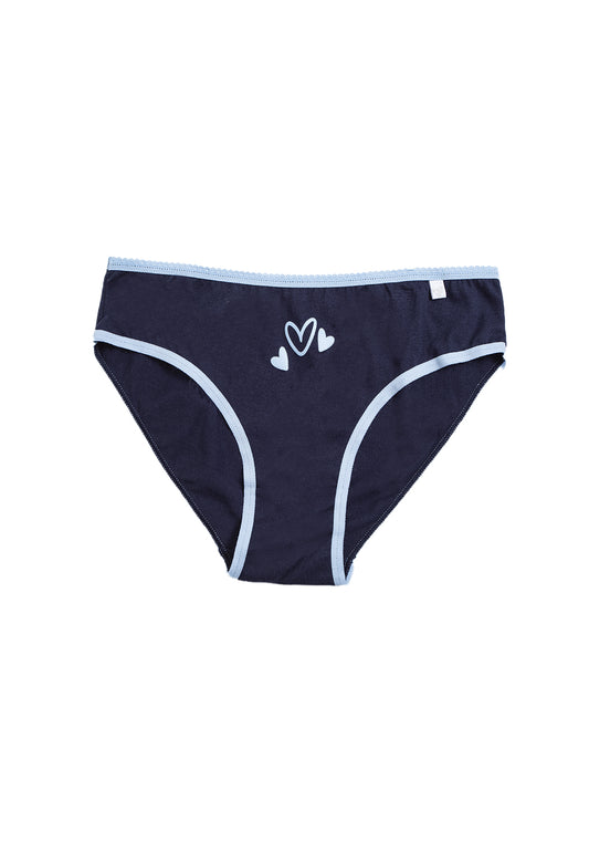 PACK BIKINI ALGODÓN AZUL TEENS MUJER
