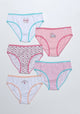 PACK 5 BIKINI DE ALGODÓN ROSADO DE TEENS MUJER