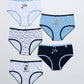 PACK 5 BIKINI DE ALGODÓN AZUL DE KIDS MUJER