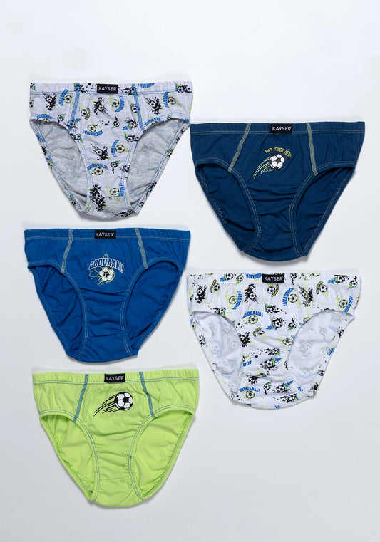 PACK 5 SLIP MIDI DE ALGODÓN AZUL DE TEENS HOMBRE