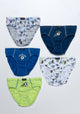 PACK 5 SLIP MIDI DE ALGODÓN AZUL DE TEENS HOMBRE