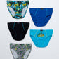 PACK 5 SLIP MIDI DE ALGODÓN NEGRO DE KIDS HOMBRE