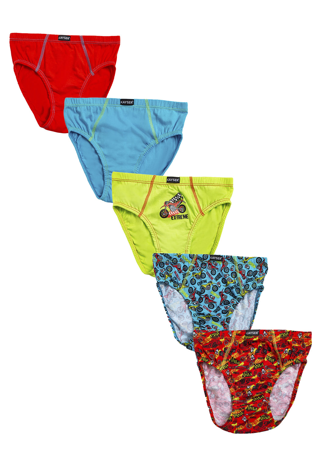 PACK 5 SLIP TIRO MEDIO ALGODÓN