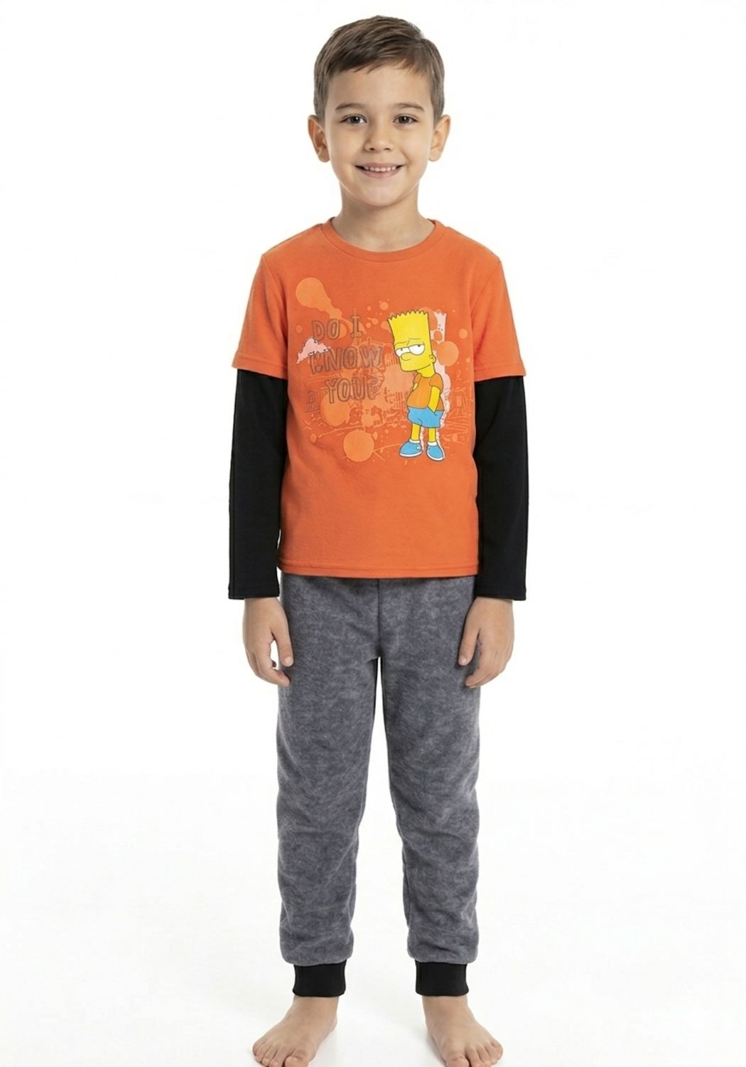 PIJAMA POLAR SIMPSONS ROJO KIDS HOMBRE
