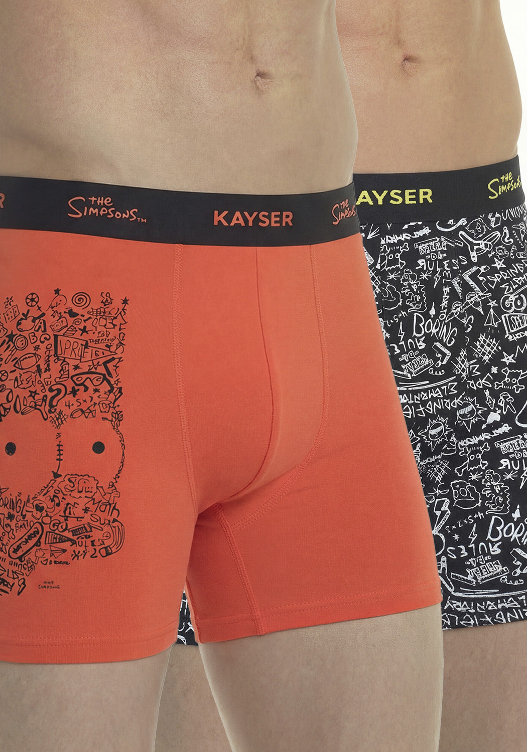 BIPACK BOXER LARGO ALGODON NEGRO SIMPSONS HOMBRE