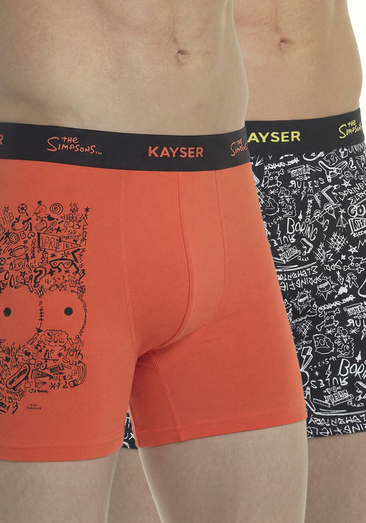 BIPACK BOXER LARGO ALGODON NEGRO SIMPSONS HOMBRE