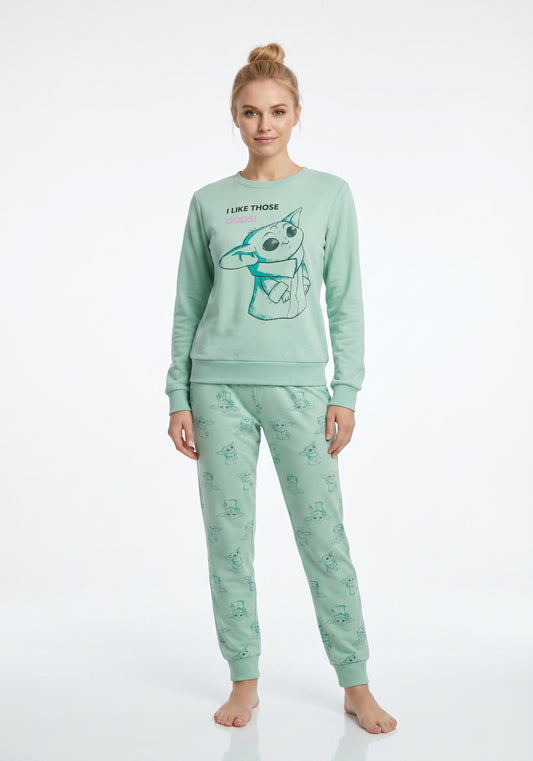 PIJAMA ALGODON STAR WARS VERDE MUJER