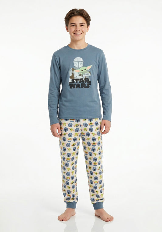 PIJAMA ALGODON STAR WARS AZUL TEENS HOMBRE
