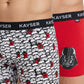BIPACK BOXER LARGO ALGODON ROJO STAR WARS HOMBRE