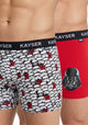 BIPACK BOXER LARGO ALGODON ROJO STAR WARS HOMBRE