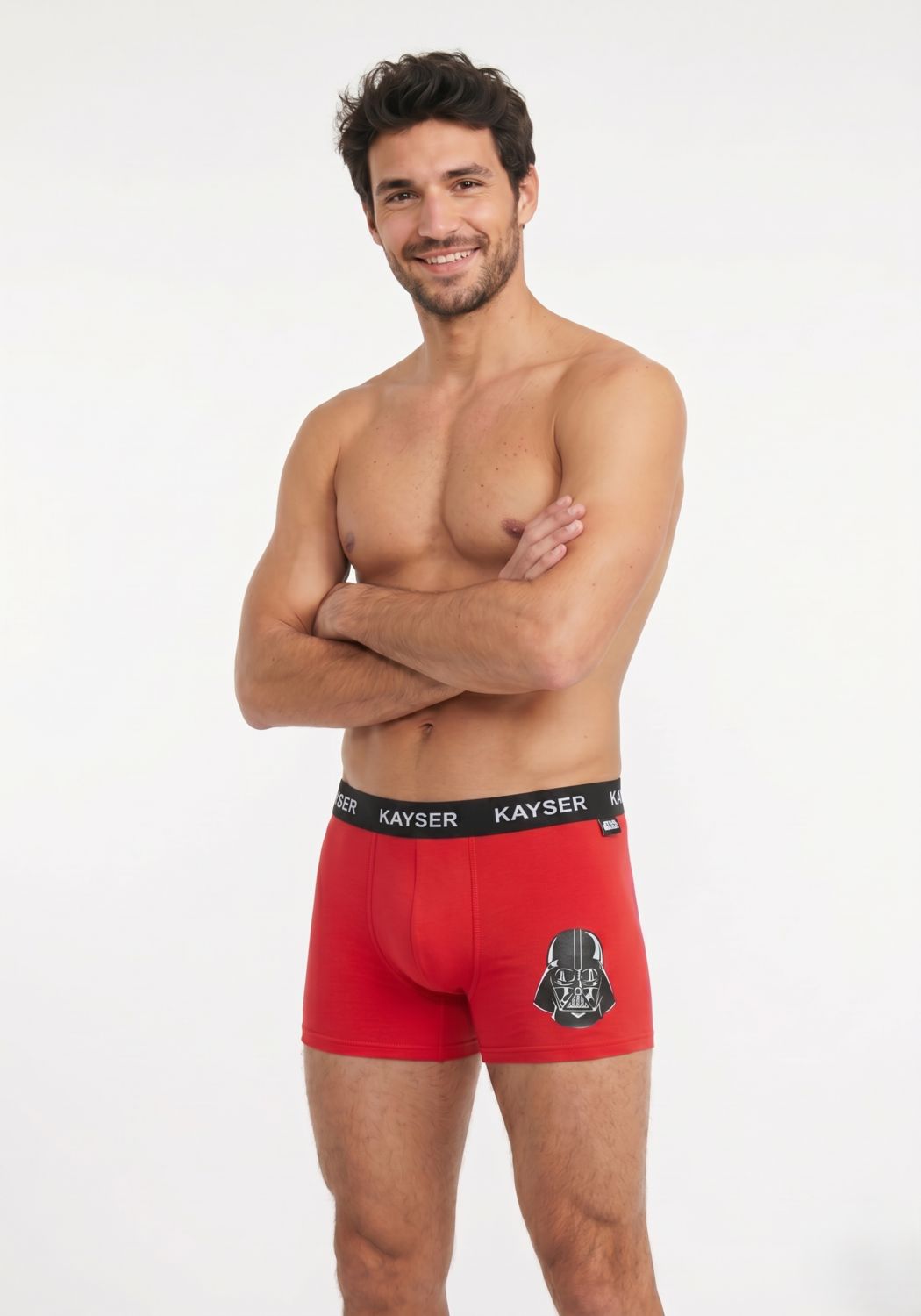 BIPACK BOXER LARGO ALGODON ROJO STAR WARS HOMBRE