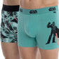 BIPACK BÓXER LARGO DE ALGODÓN STAR WARS VERDE DE HOMBRE