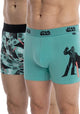 BIPACK BÓXER LARGO DE ALGODÓN STAR WARS VERDE DE HOMBRE