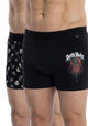 BIPACK BÓXER LARGO DE ALGODÓN STAR WARS NEGRO DE HOMBRE